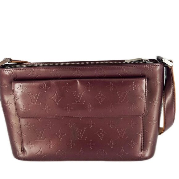 Louis Vuitton Leather Mat Allston Shoulder Bag Purple - Picture 1 of 8